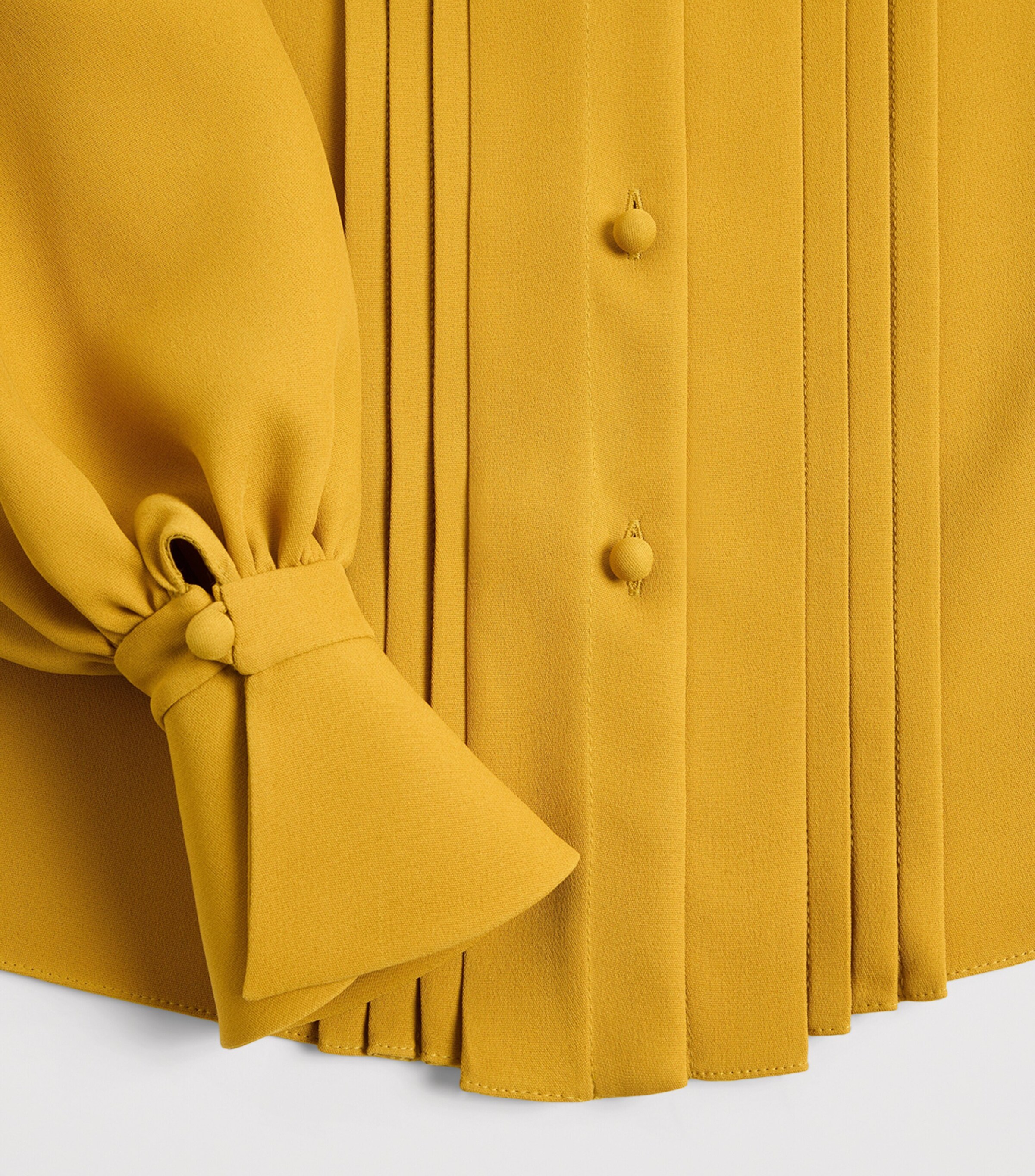 Valentino Womens Silk Pleated Shirt Image 8