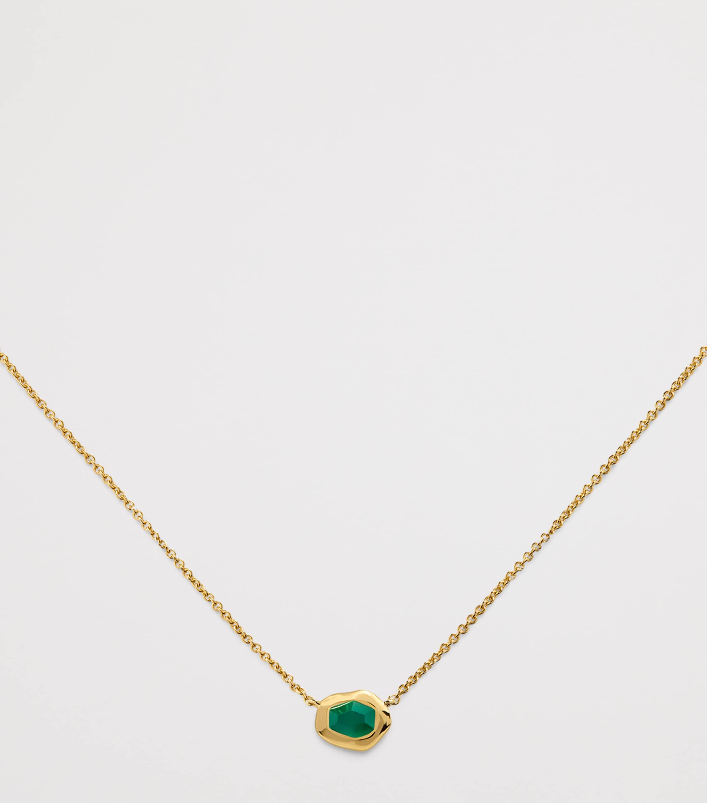 Small Gold Vermeil and Onyx Odyssey Necklace 18K GOLD VERMEIL Image 2