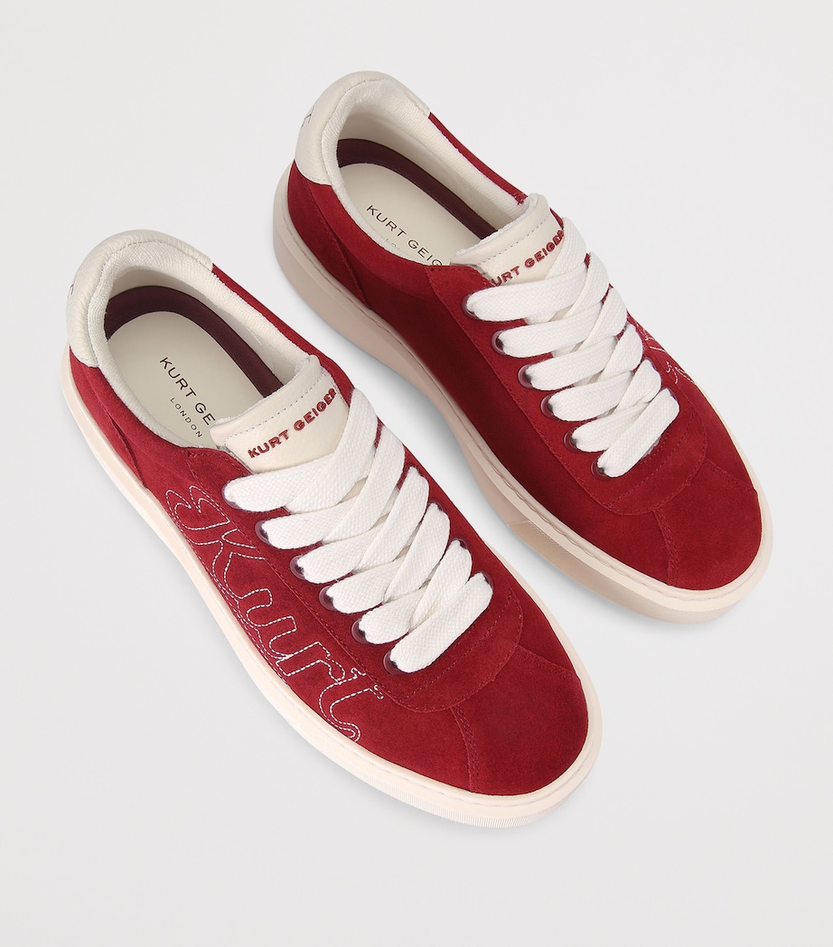 Kurt Geiger London Suede Albion Retro Sneakers Red Image 4