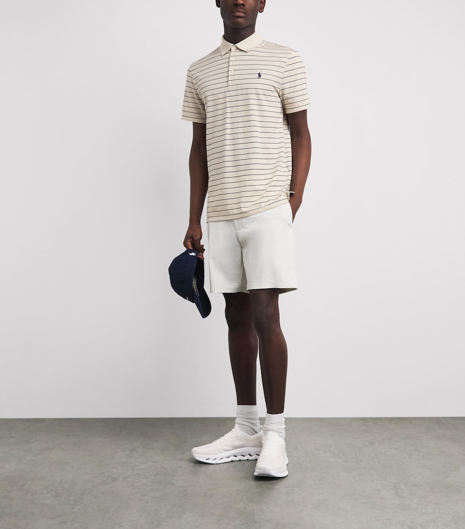 RLX Ralph Lauren Mens Tailored Fit Performance Polo shirt Basic Sand Multi Image 2