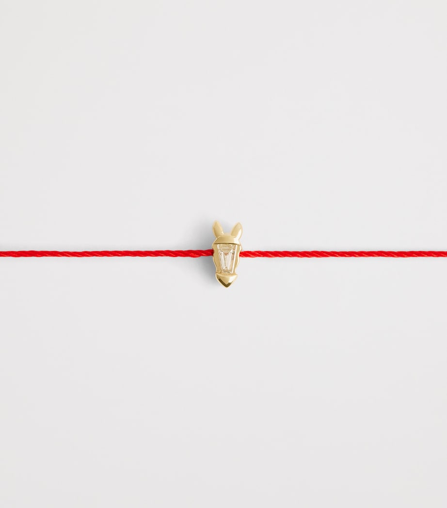Redline Yellow Gold and Diamond Chinese New Year Bracelet Yellow Gold Image 3