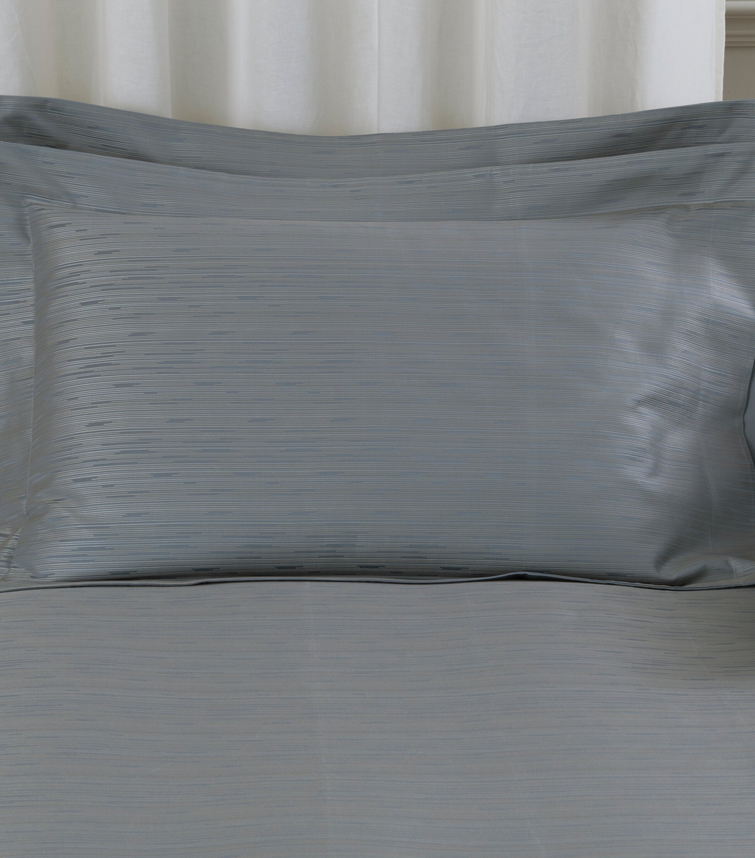 Frette Stardust Jacquard Oxford Pillowcase (51cm x 71cm) Dusty Grey/go Image 3
