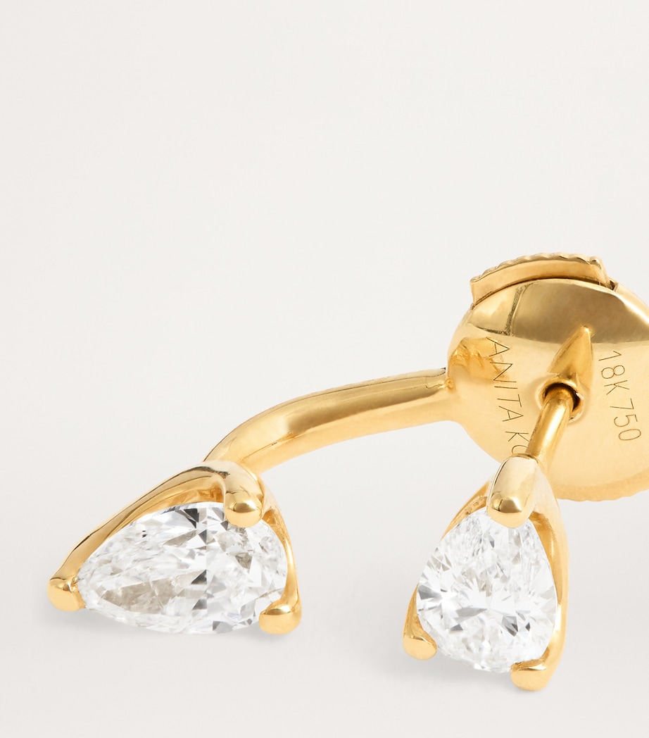 Yellow Gold and Diamond Orbit Single Earring YELLOW GOLD Image 6