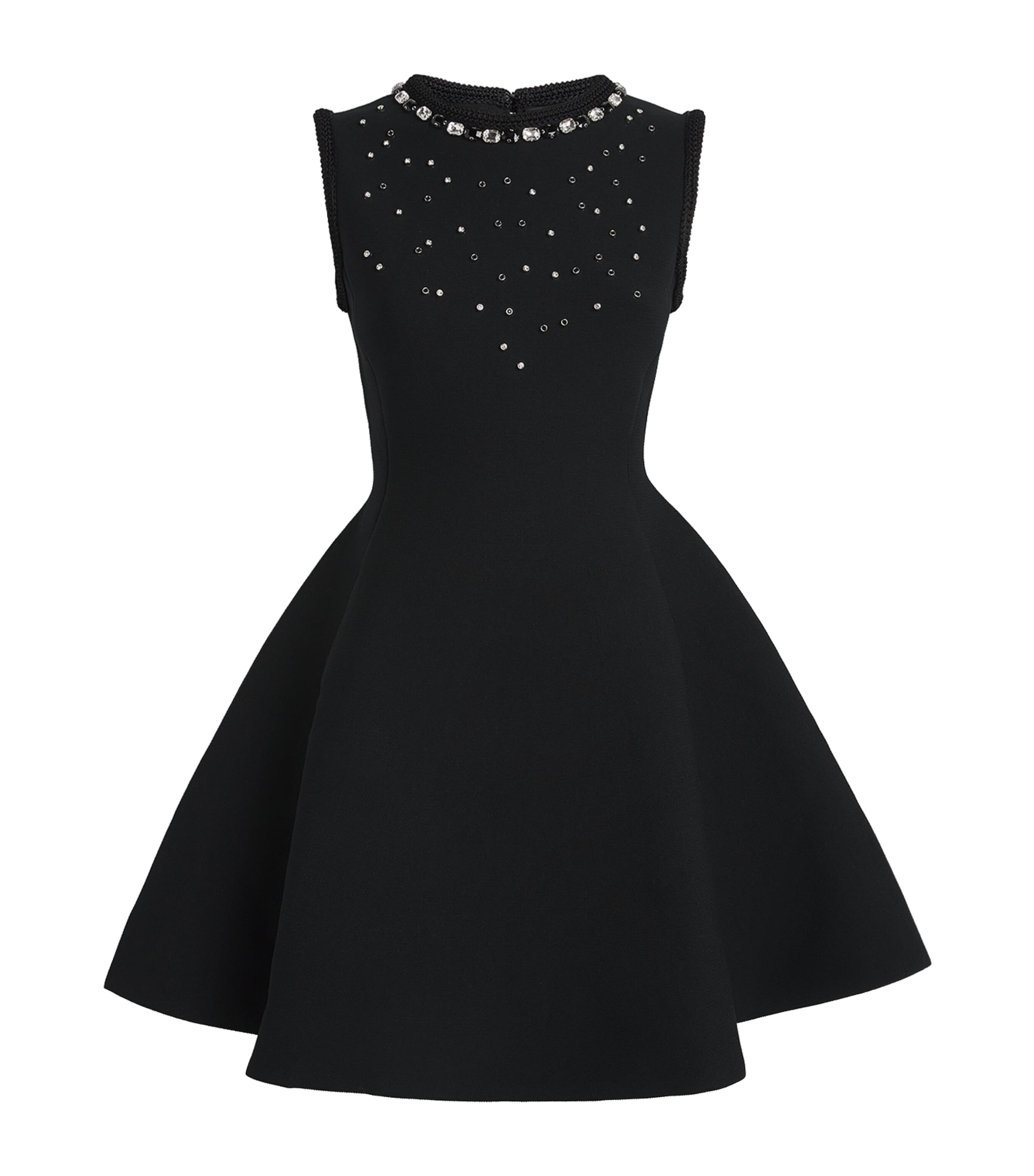 Maje Embellished Mini Skater Dress In Multi