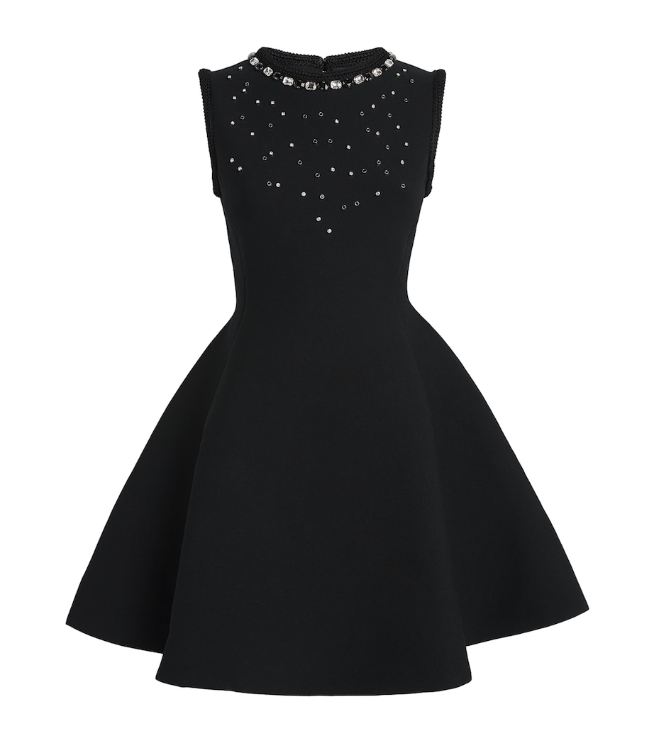 Embellished Mini Skater Dress BLACK Image 1