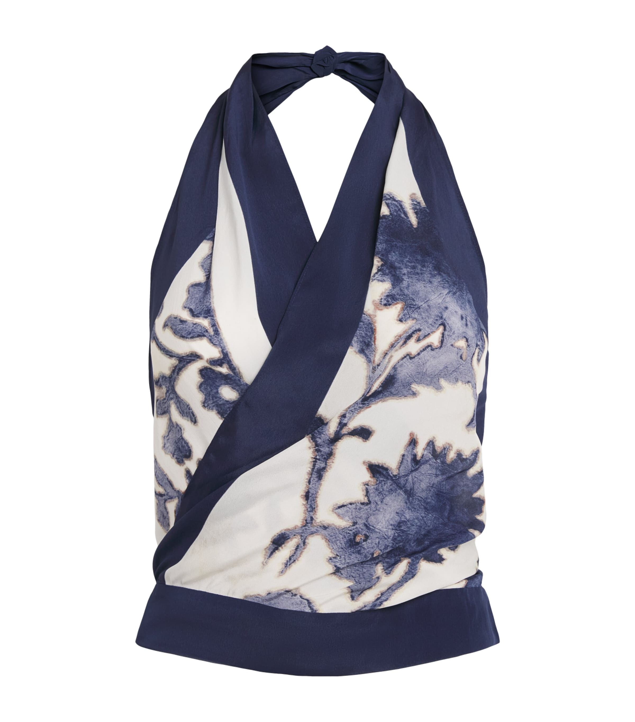 SIR. Womens Printed Philippa Scarf Crop Top Eira Midnight Image 1