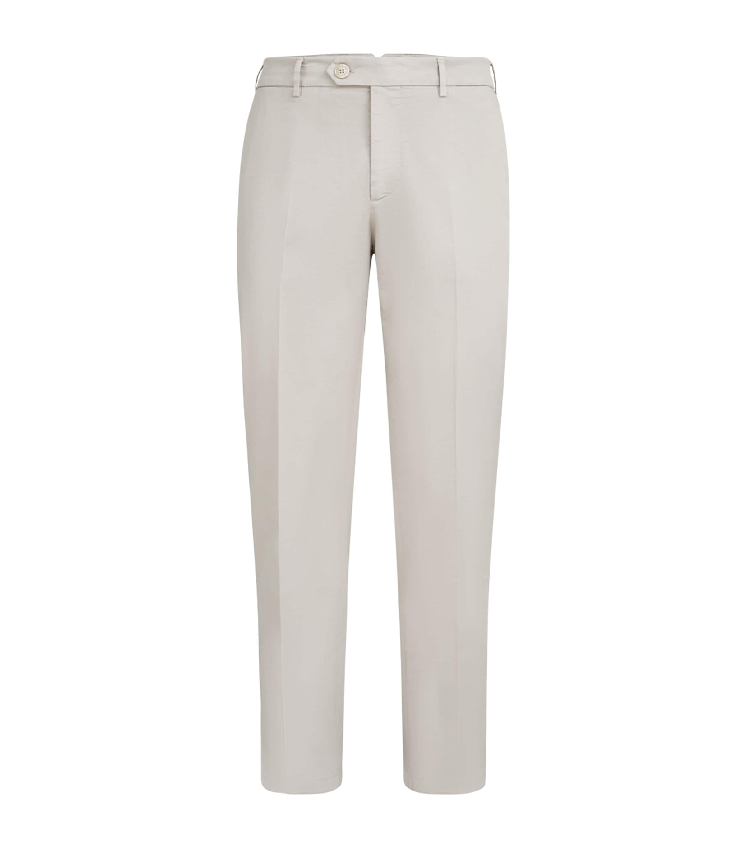 Brunello Cucinelli Stretch-Cotton Garment-Dyed Trousers