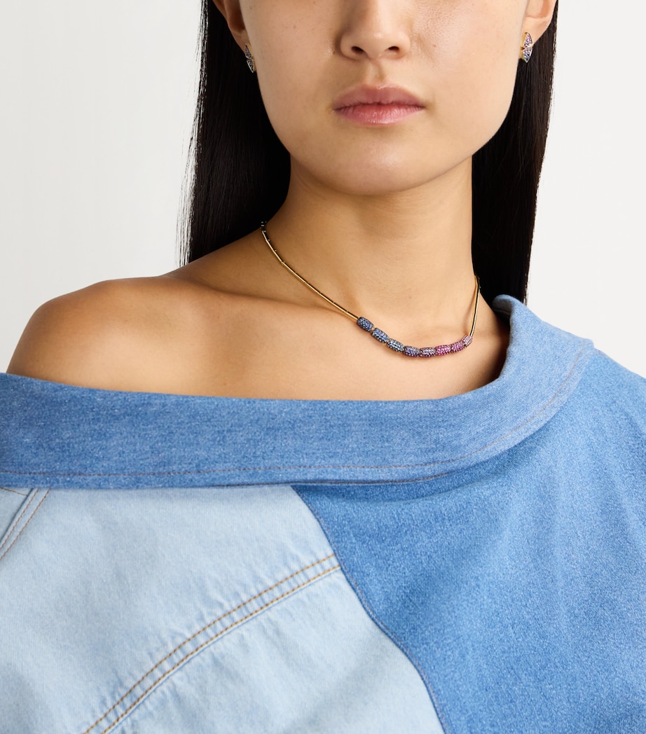 Yellow Gold and Sapphire Candy Sky Stud Earrings YELLOW GOLD Image 5