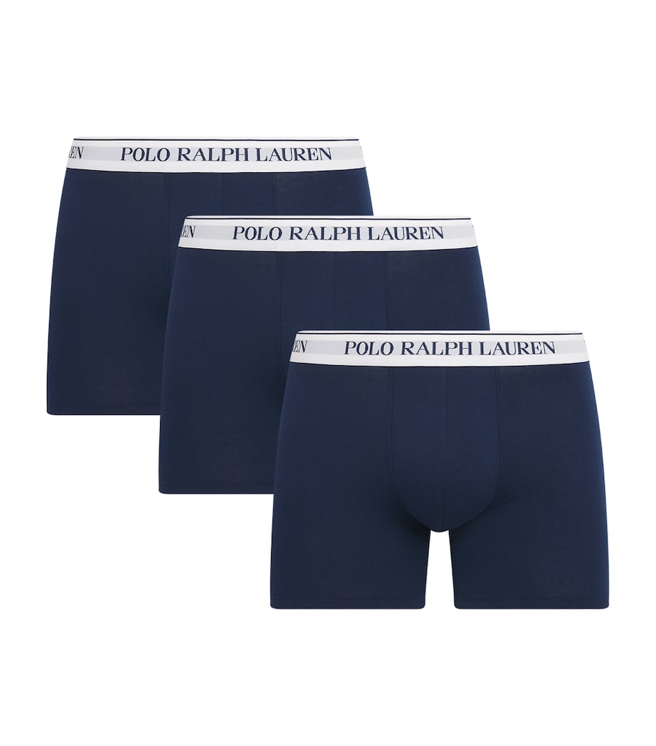 Polo Ralph Lauren Mens Stretch-Cotton Logo Boxers (Pack of 3) Nvy Wht/nvy Wht/nvy Image 1