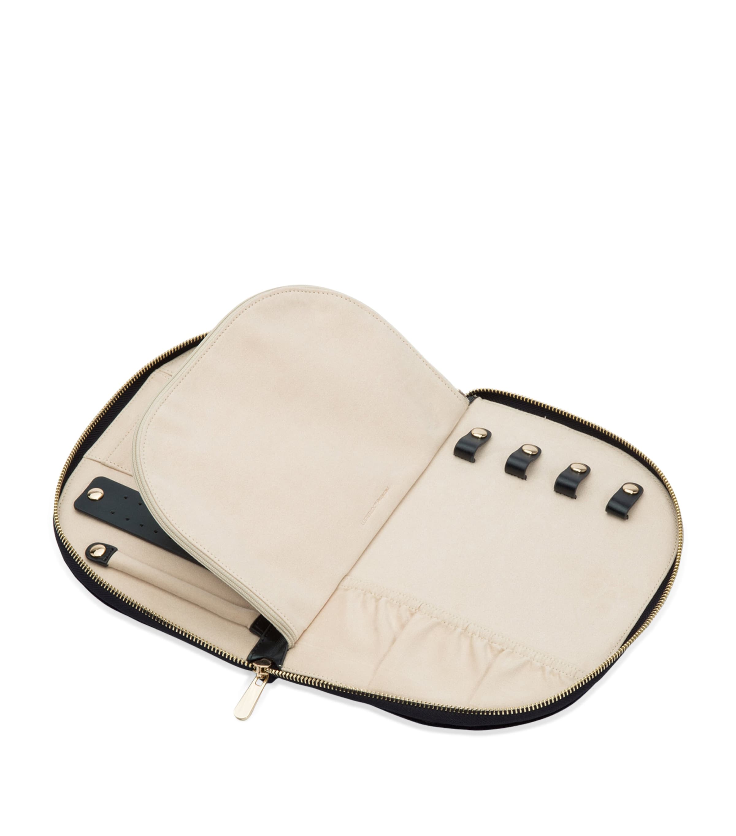 Embroidered Zoe Zip-Up Jewellery Case INDIGO Image 2