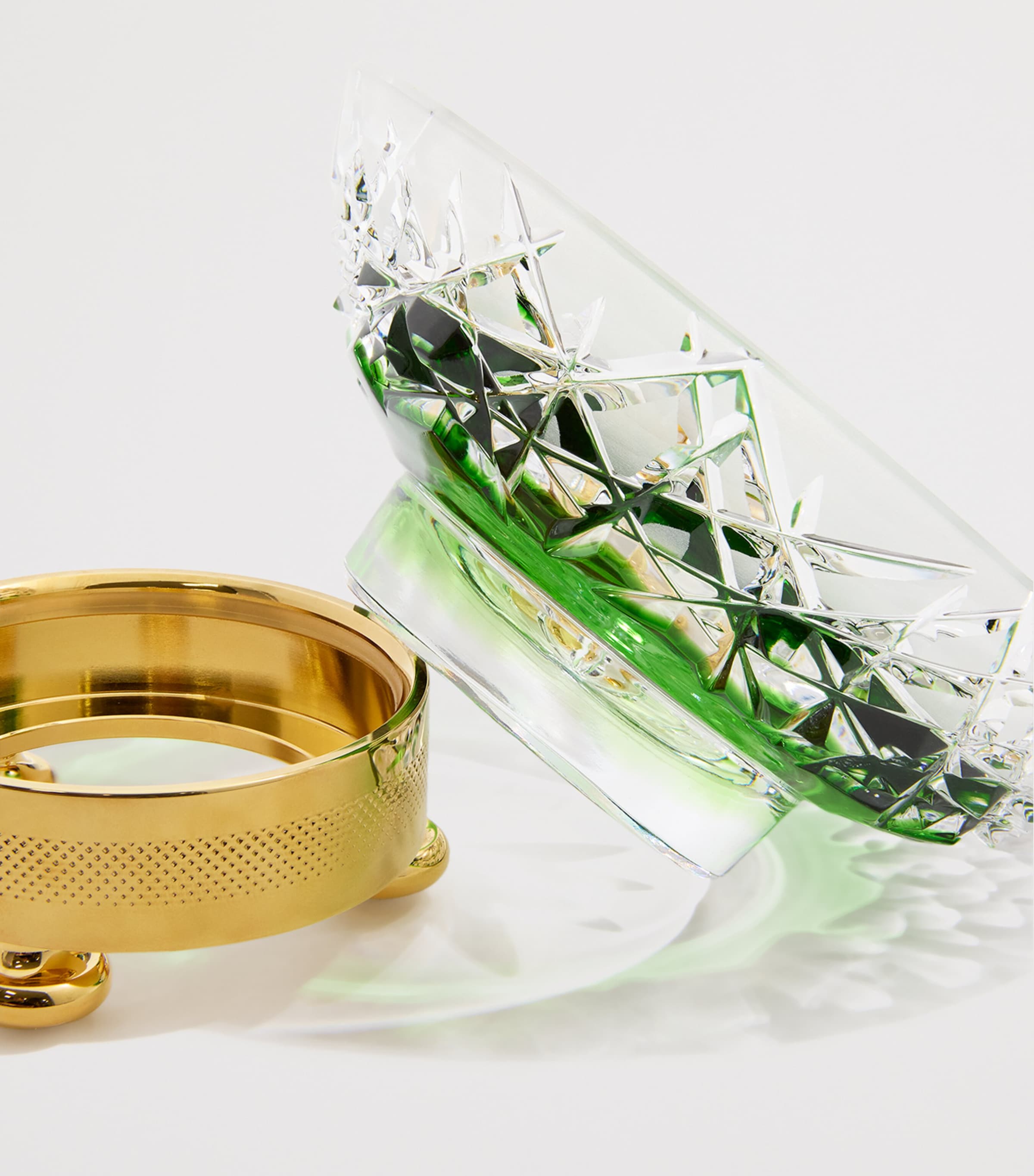 Crystal Ivy Soap Dish GREEN/GOLD Image 3