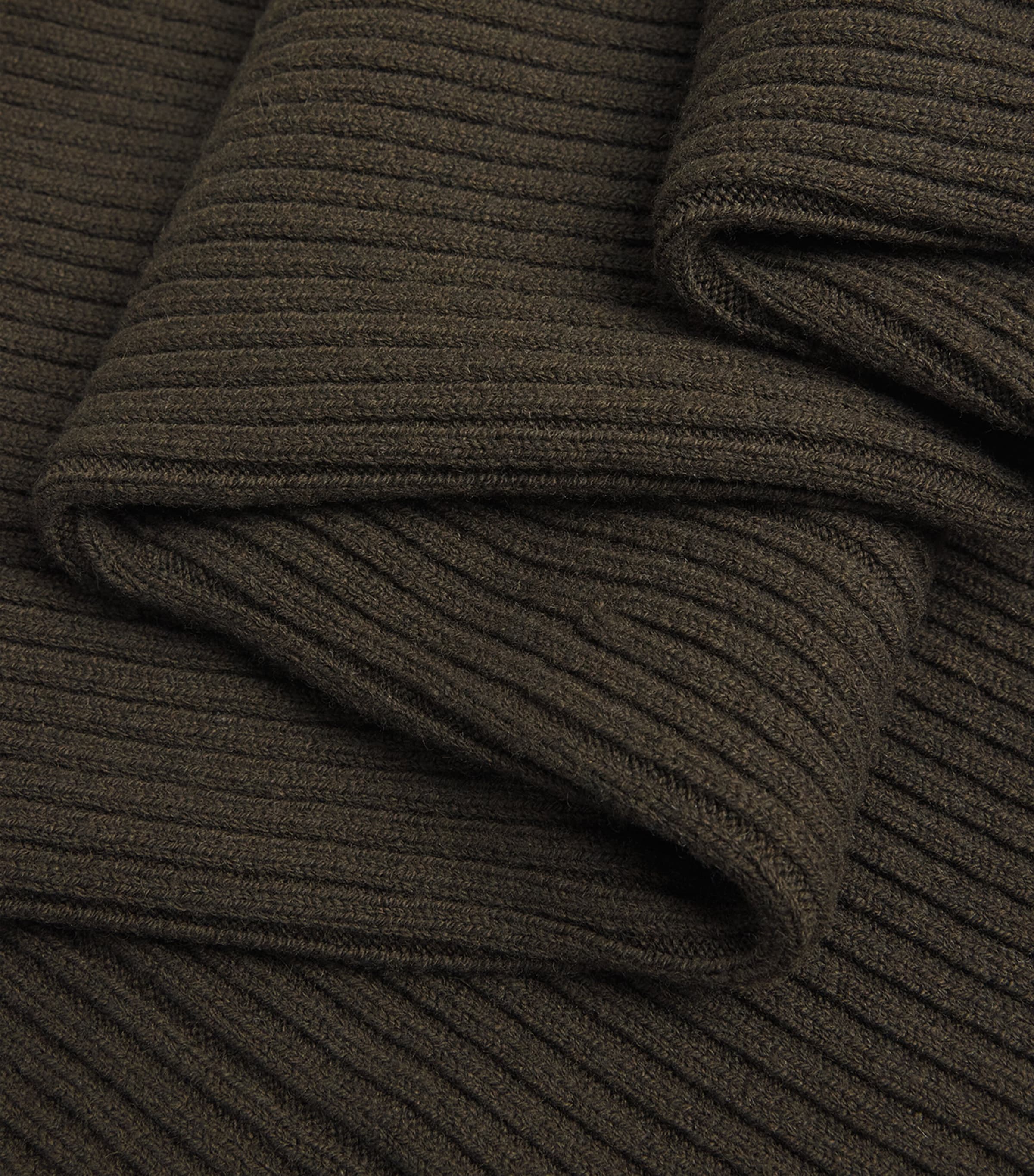 Virgin Wool-Blend Midi Skirt MOSS GREEN Image 5