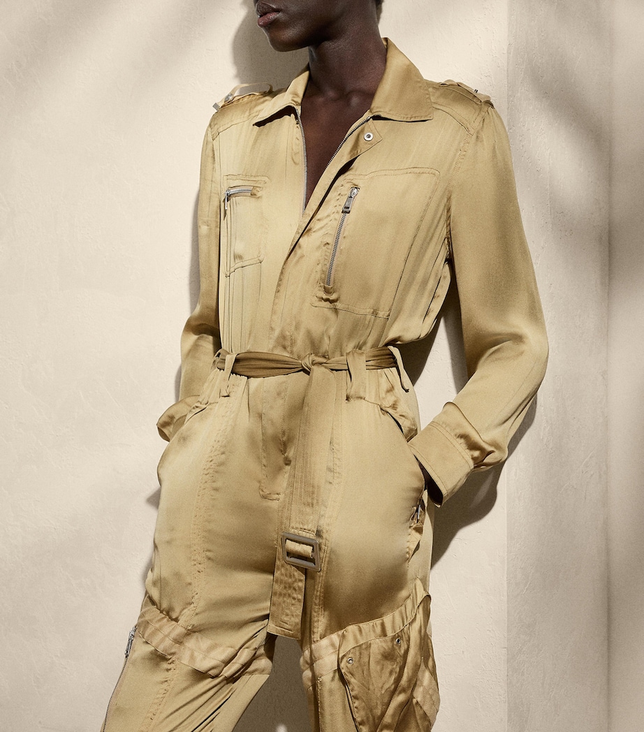 Mulberry Silk Gwyneth Jumpsuit LUX TAN Image 2