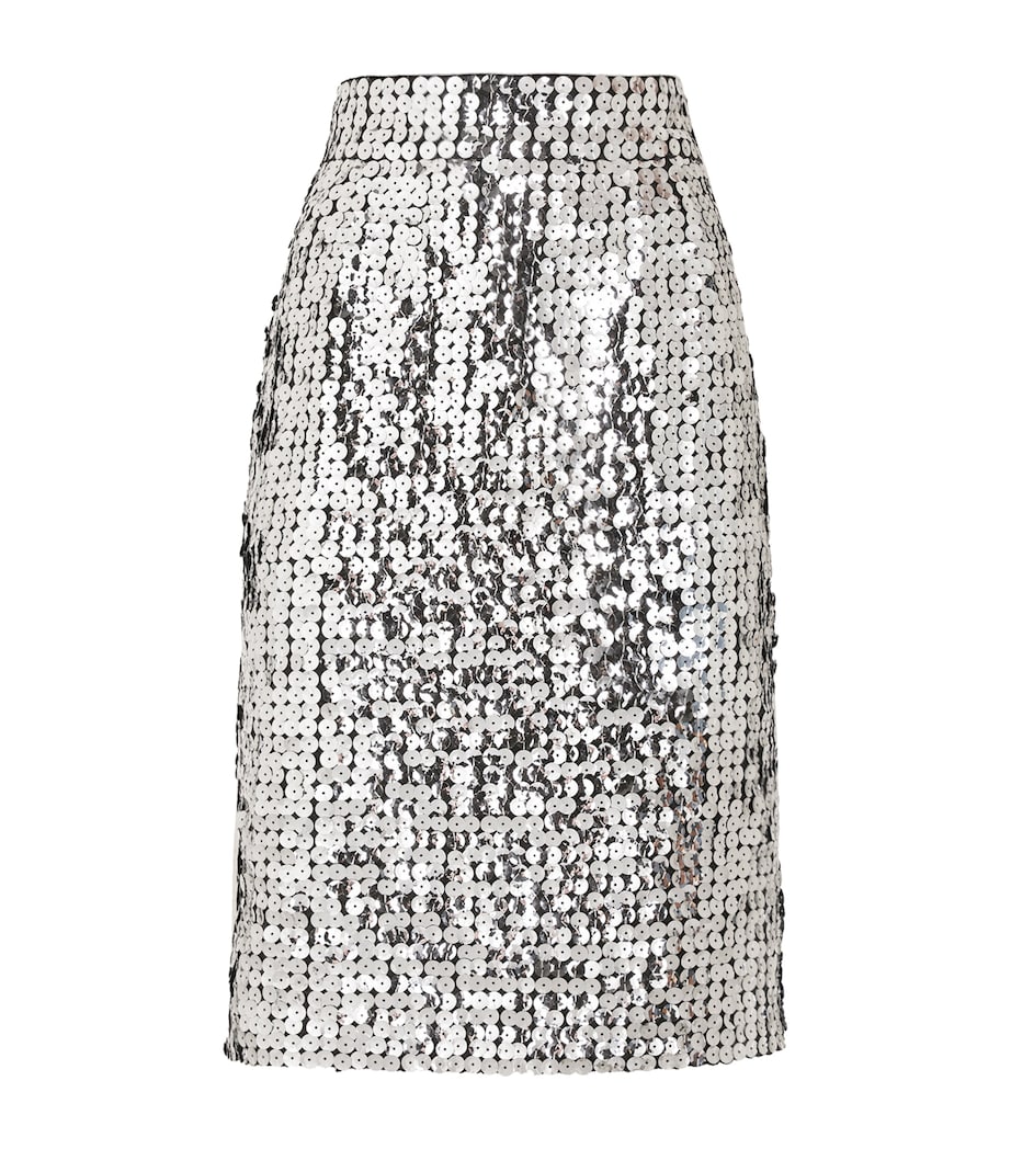 Sequin Pencil Skirt S0998-SILV Image 1