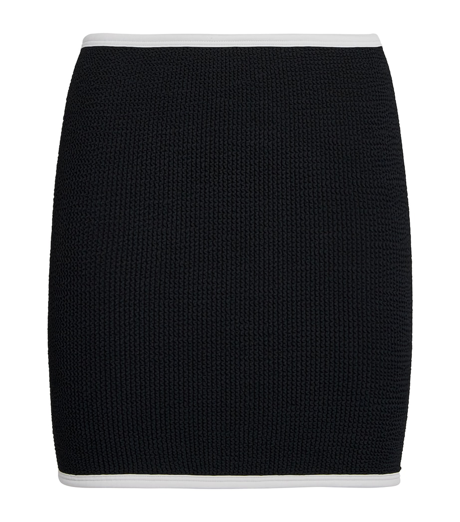 Crinkled Swim Skirt BLACK Image 1