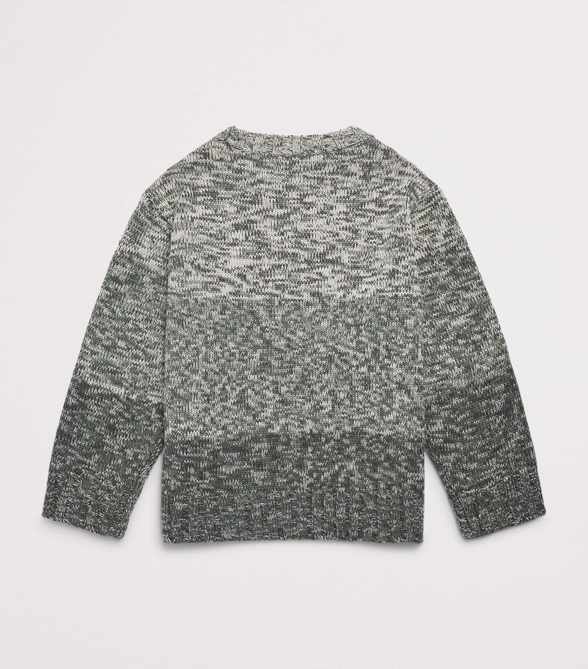 Emporio Armani Kids Mens Virgin Wool-Blend Logo Sweater (4-16 Years) Shaded Green Image 2