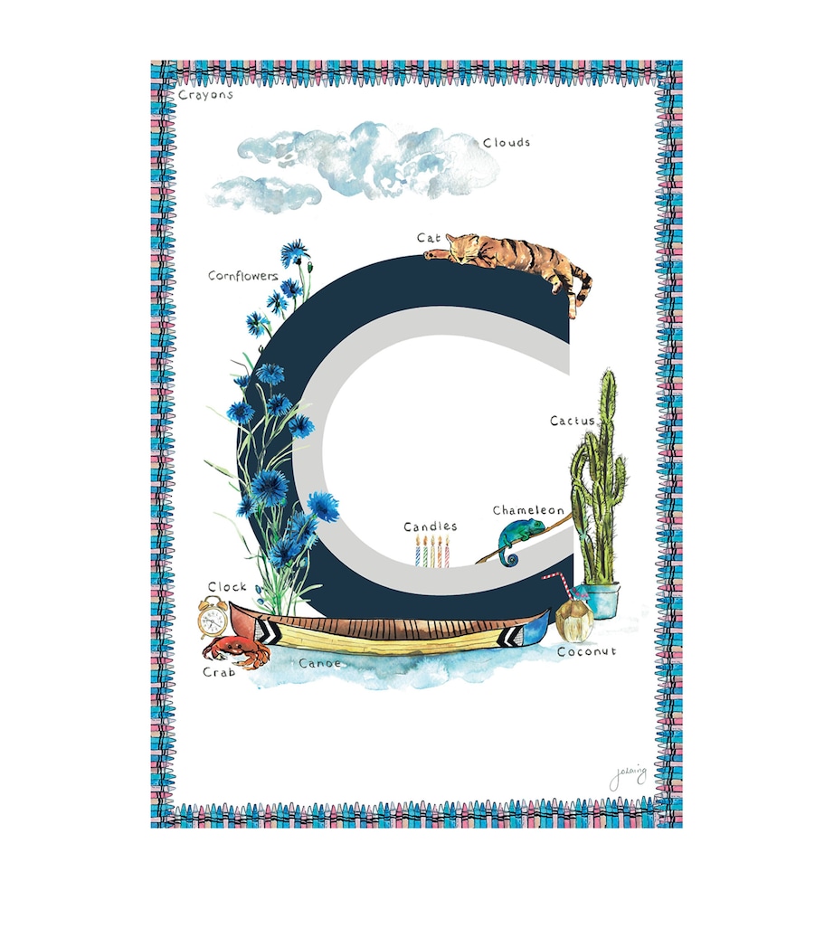 A4 Letter Print NAVY Image 1