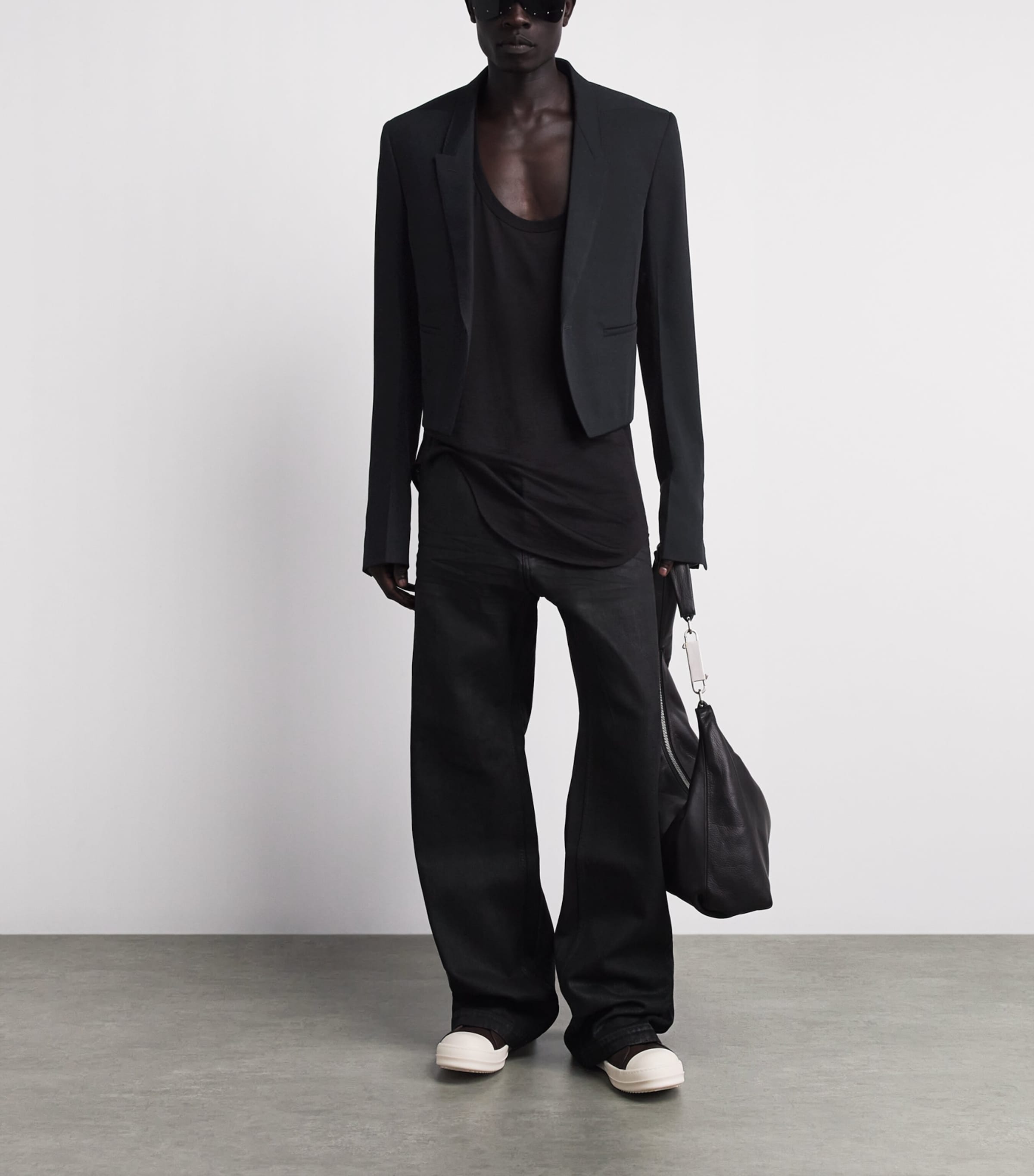 Rick Owens Mens Virgin Wool Alice Blazer Black Image 2