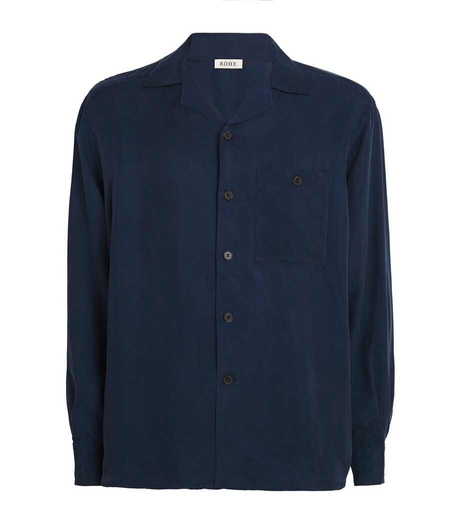 Róhe Mens Long-Sleeve Shirt Indigo Image 1