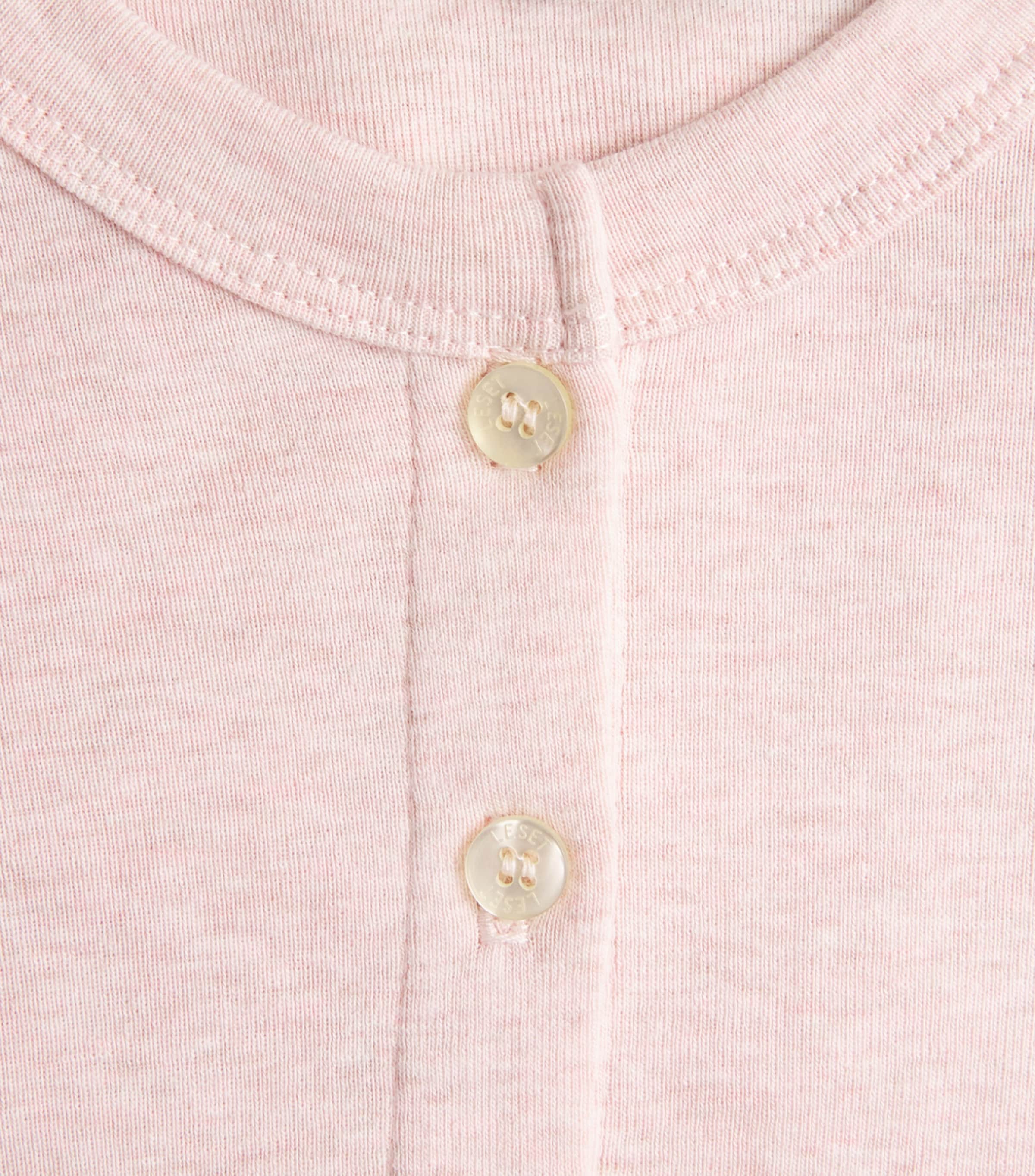 LESET Womens Cotton Cropped Nando Cardigan Petal Melange Image 6