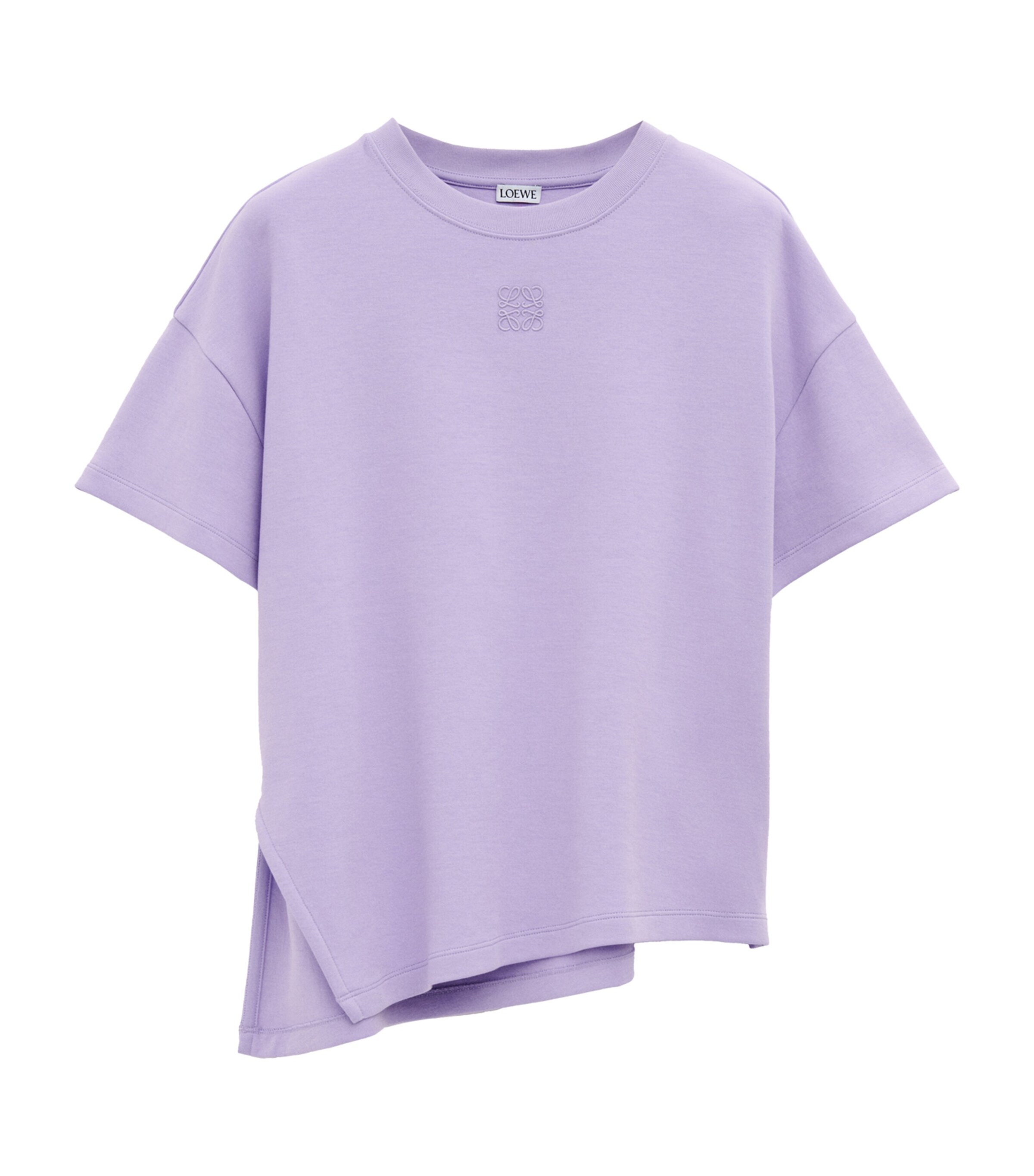 LOEWE ラベンダー Tシャツ S LOEWE Purple Cotton-Blend Asymmetric T-Shirt | Harrods US