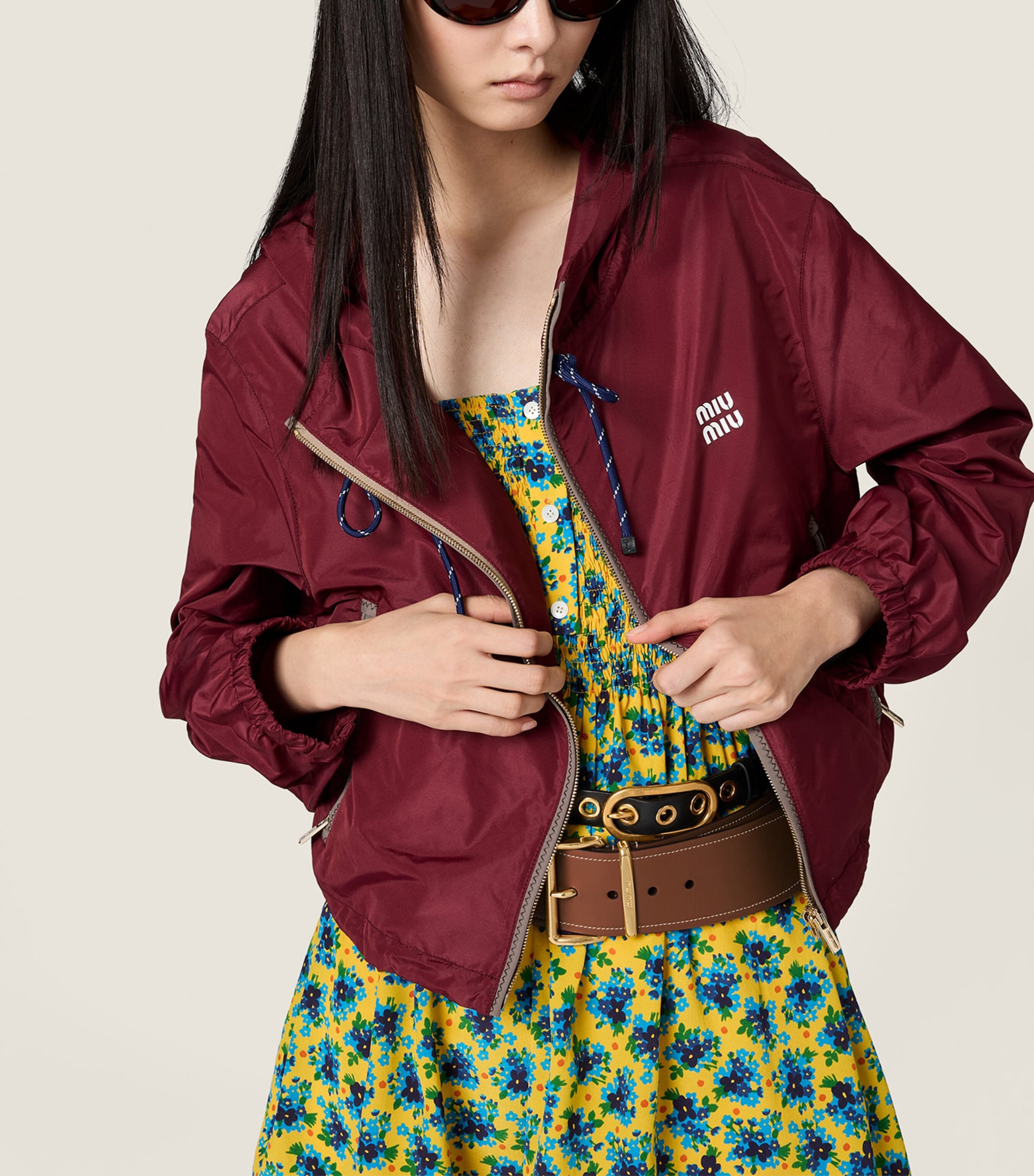 Miu Miu Womens Technical Hooded Jacket Image 5