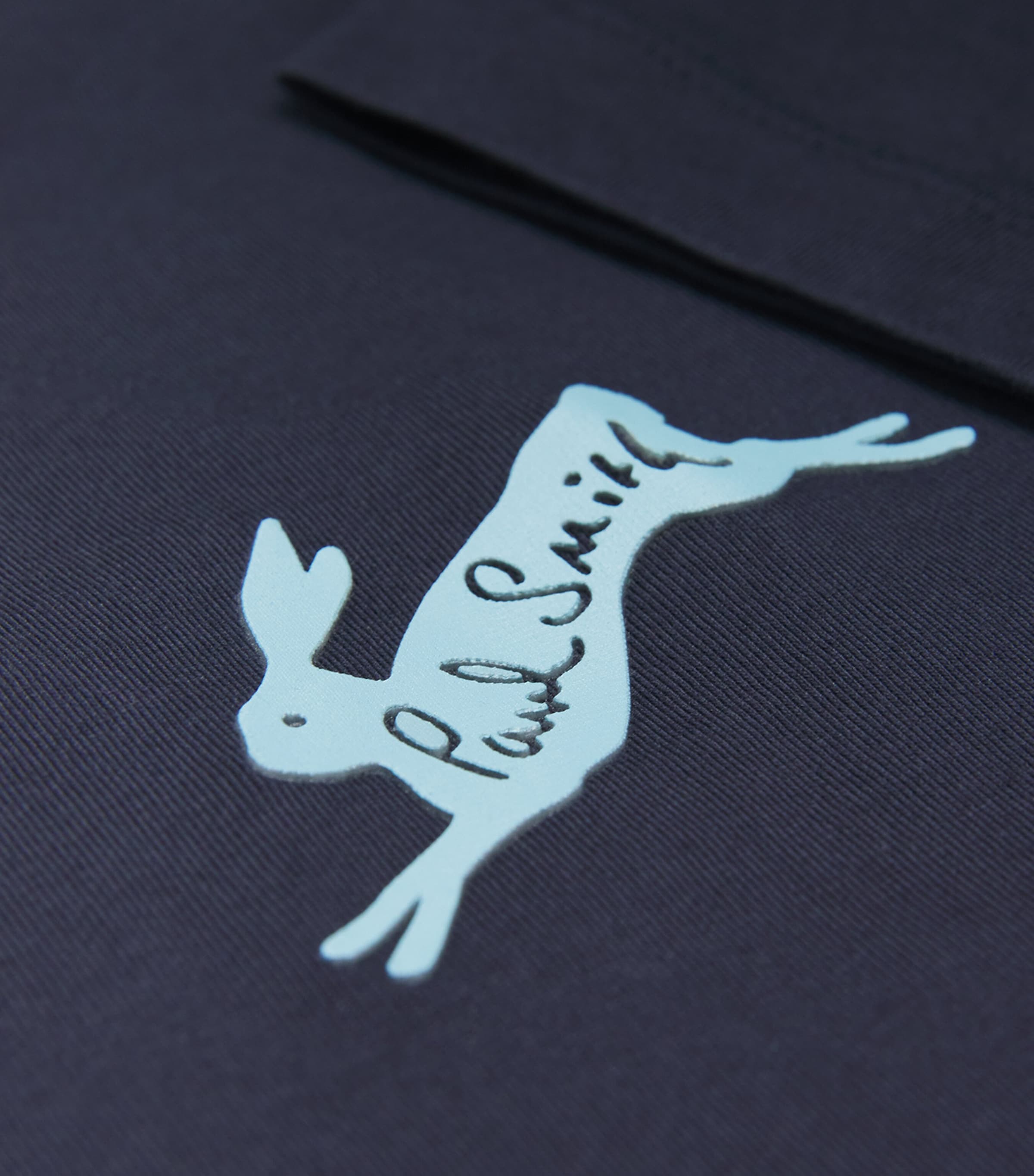 Paul Smith Mens Cotton Bunny Logo T-Shirt Navy Image 6