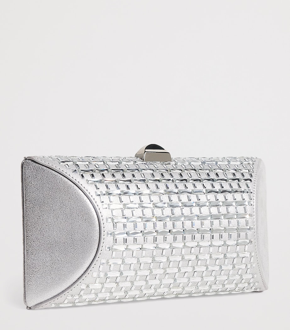 Satin Embellished Tube Plus Clutch Bag 0099 SILVER Image 3