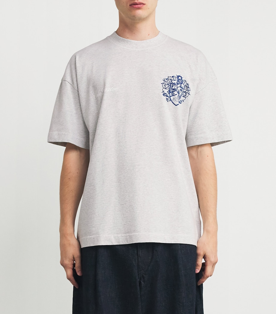 CB TEE SS COLLEGIATE CREST 210 LIGHT GREY MARL Image 3