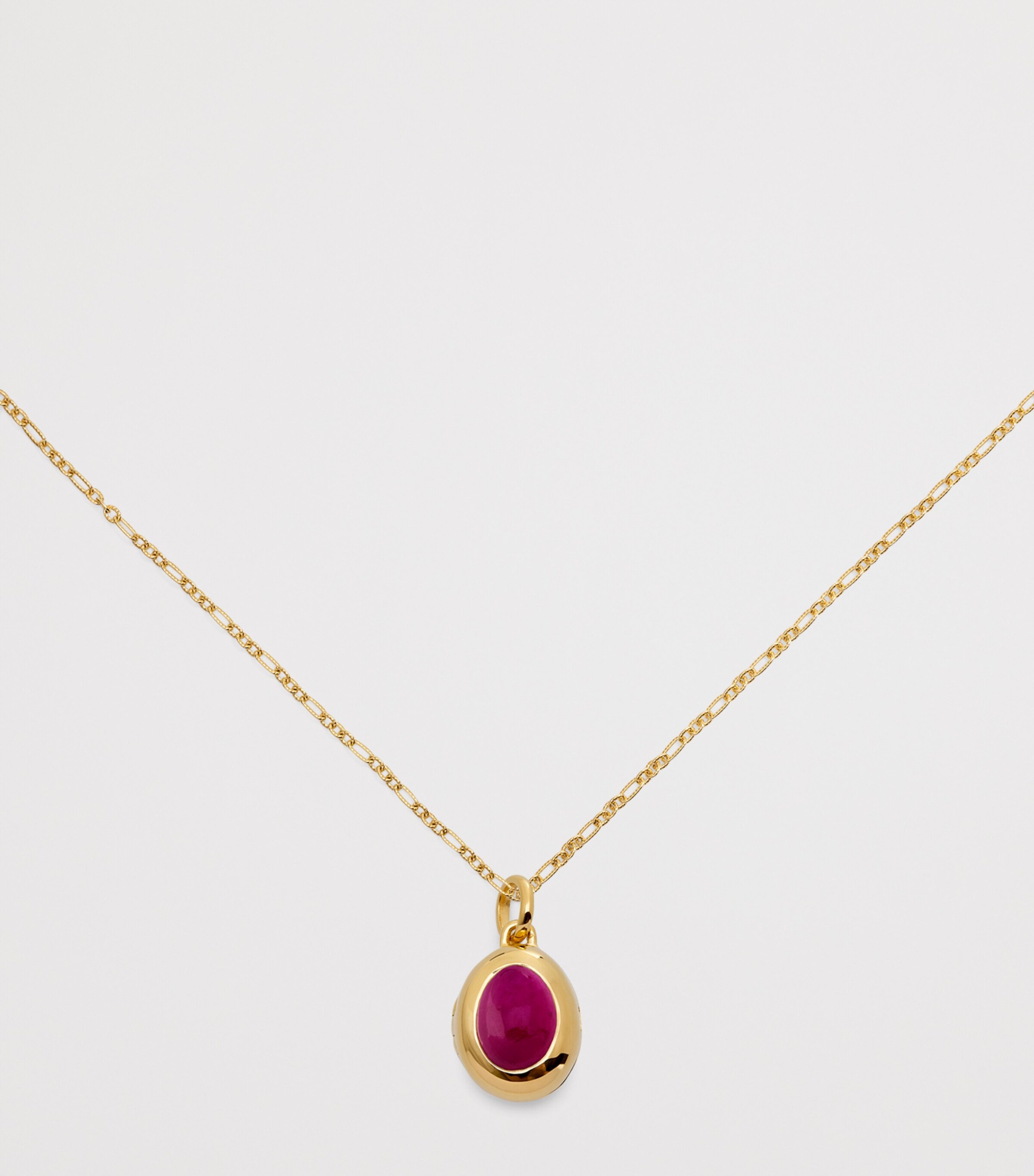 Monica Vinader Gold Vermeil and Pink Quartz July Birthstone Locket — photo 5