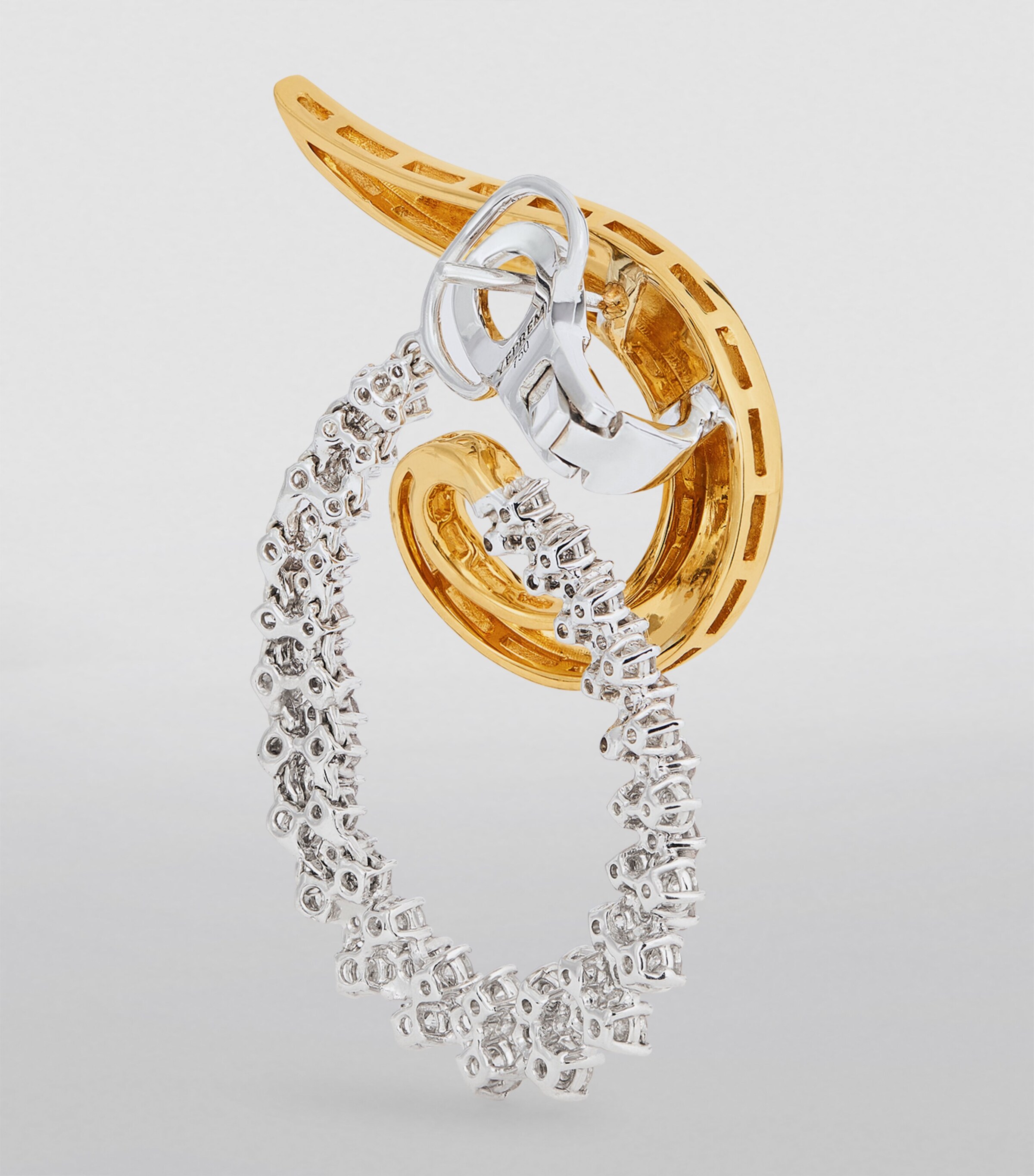 Yellow Gold and Diamond Golden Strada Earrings YELLOW GOLD Image 3