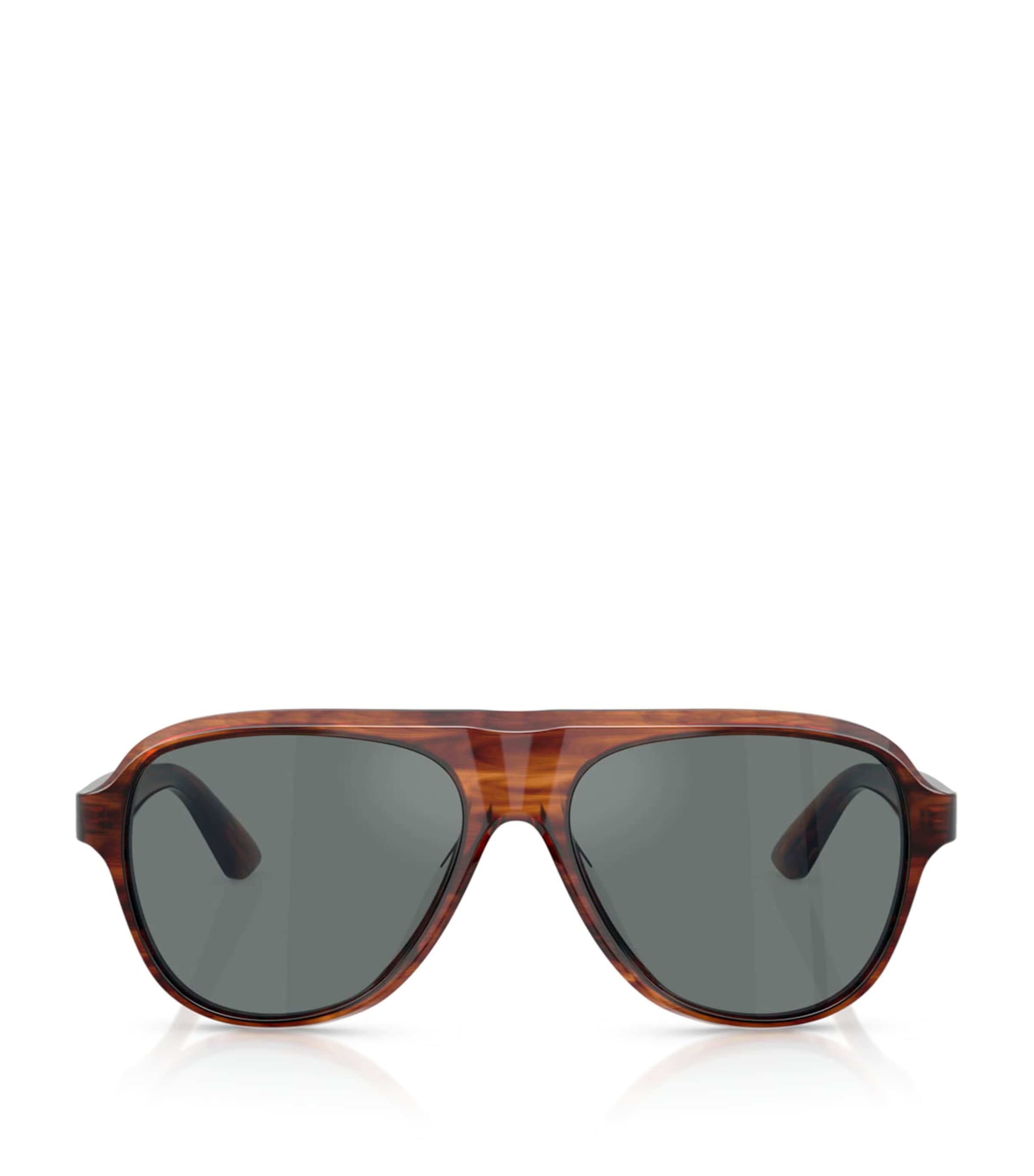 Oliver Peoples Paul Newman Sun Pilot Sunglasses Red Image 1