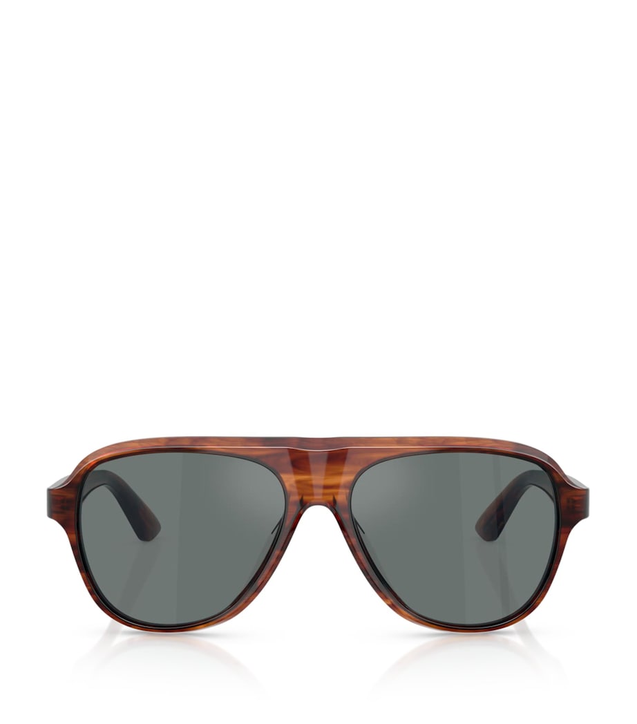 Oliver Peoples Paul Newman Sun Pilot Sunglasses Red Image 1
