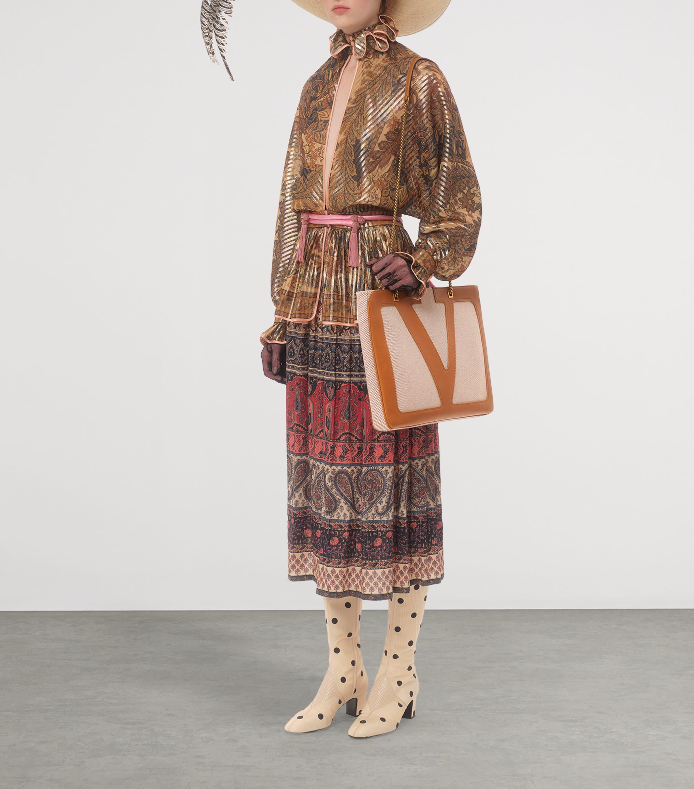 Large Canvas and Leather Viva Superstar Tote Bag 9QR Image 2