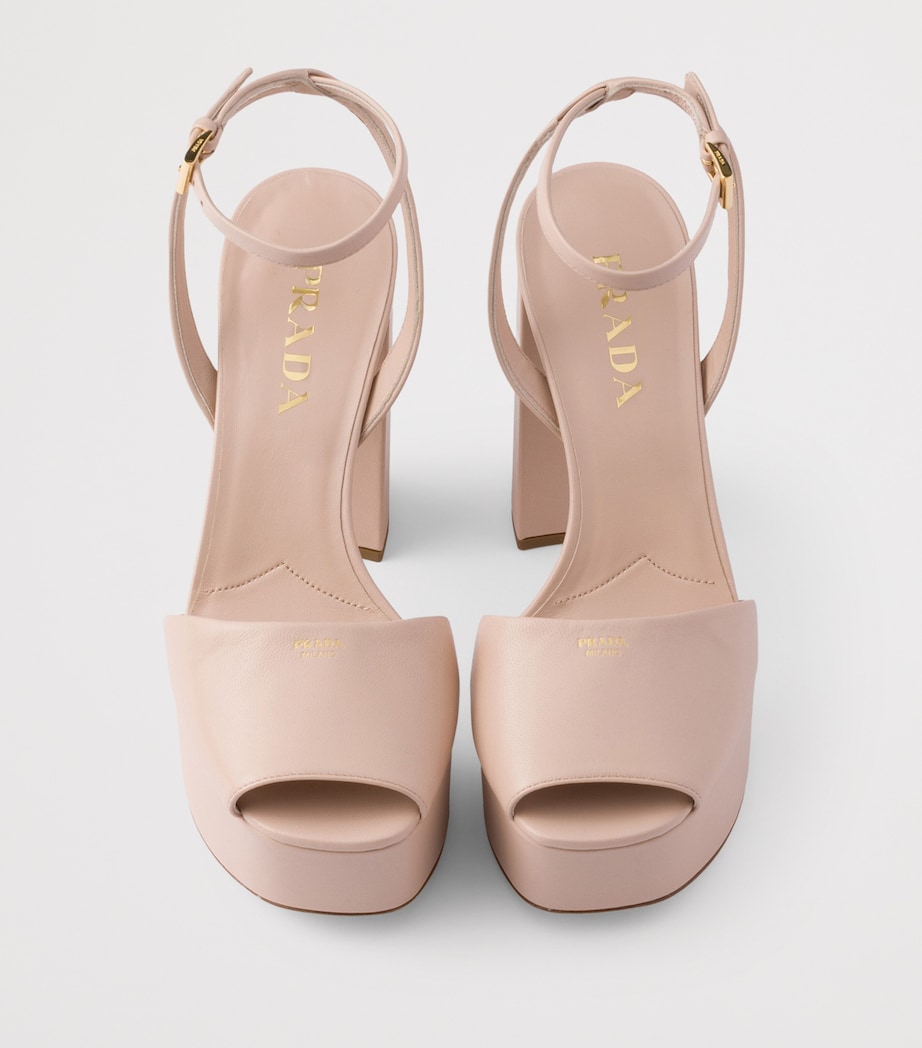 Prada Nappa Leather Platform Sandals 115 Powder Image 3