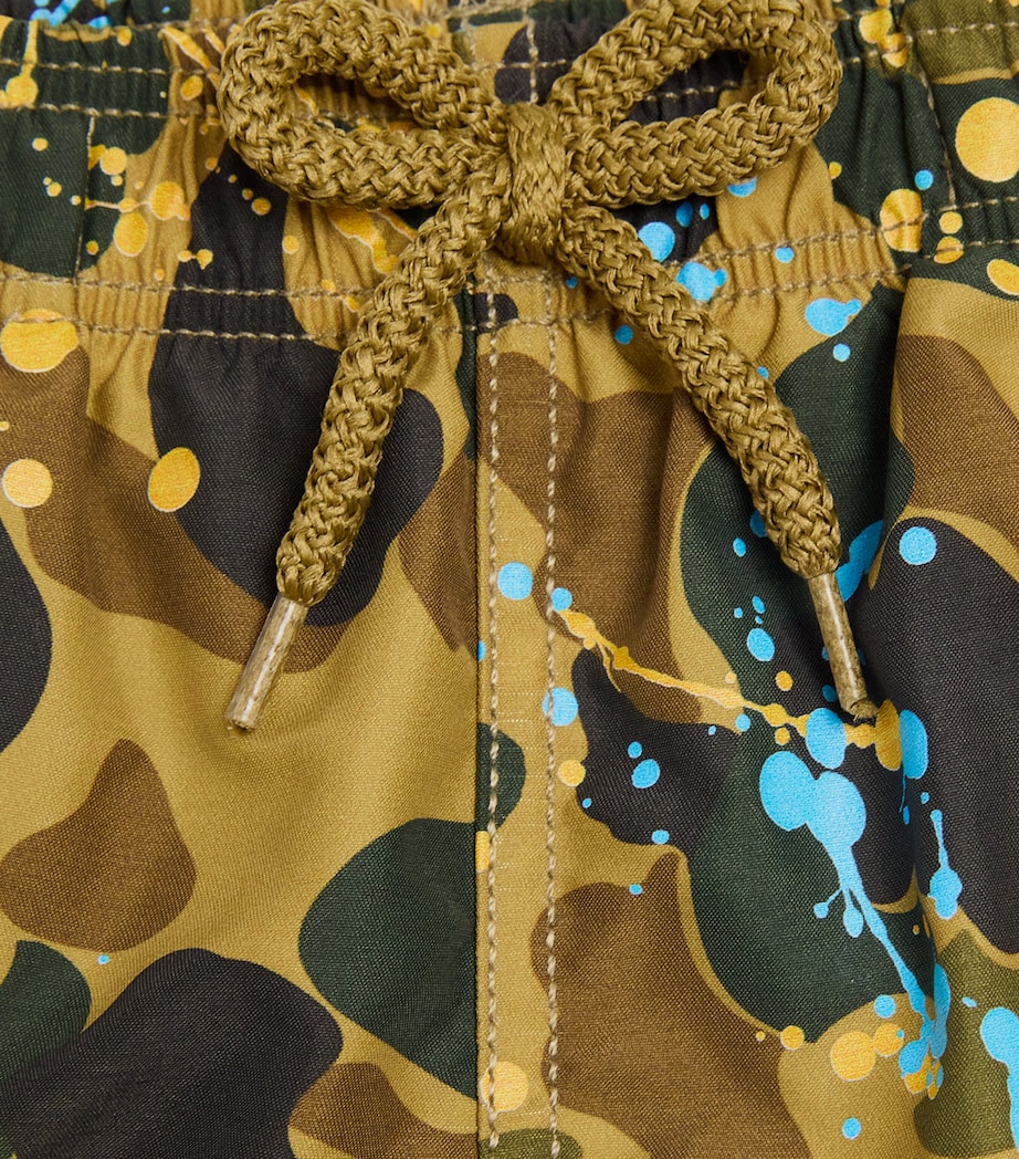 x Vilebrequin Camo Painted Swim Shorts (4-12+ Years) 6056BRWN-MLTRY GREEN Image 3