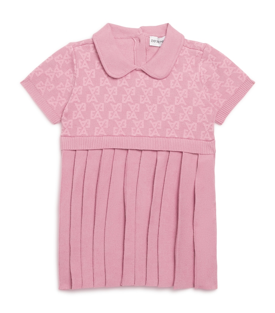 Logo-Jacquard Dress (6-36 Months) F4028 LOGO LILAS Image 1