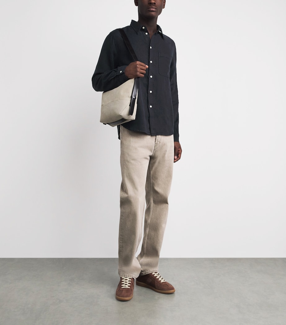 Citizens of Humanity Mens Linen Cairo Shirt Navy Image 2