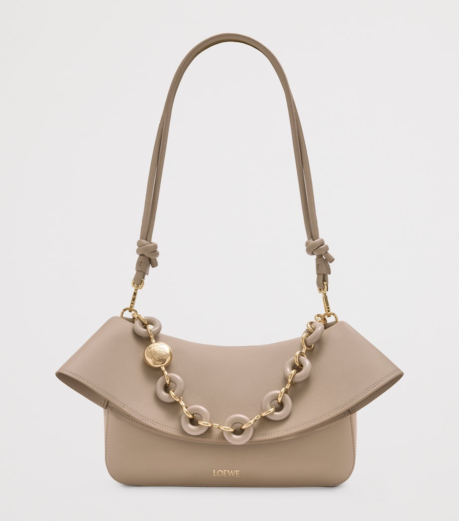 Medium Leather Ola Shoulder Bag SAND Image 6