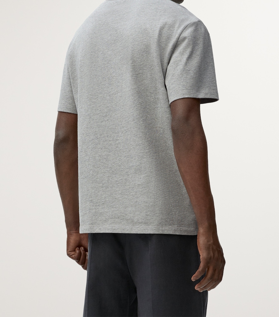 LOEWE Mens x Suna Fujita Bunny Logo T-Shirt Grey Melange Image 4