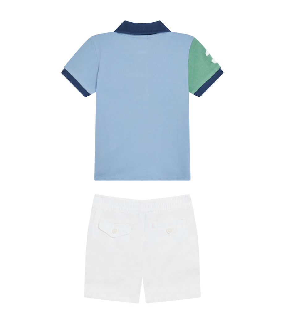 Stripe Polo Shirt and Shorts Set (3-12 Months) MULTI Image 3