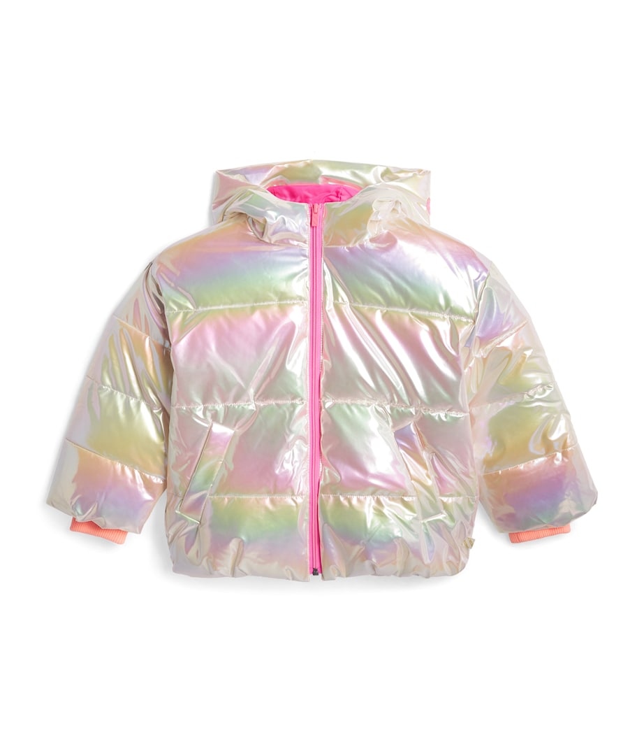 Metallic Puffer Jacket (8-12 Years) MULTICOLOURED Image 1