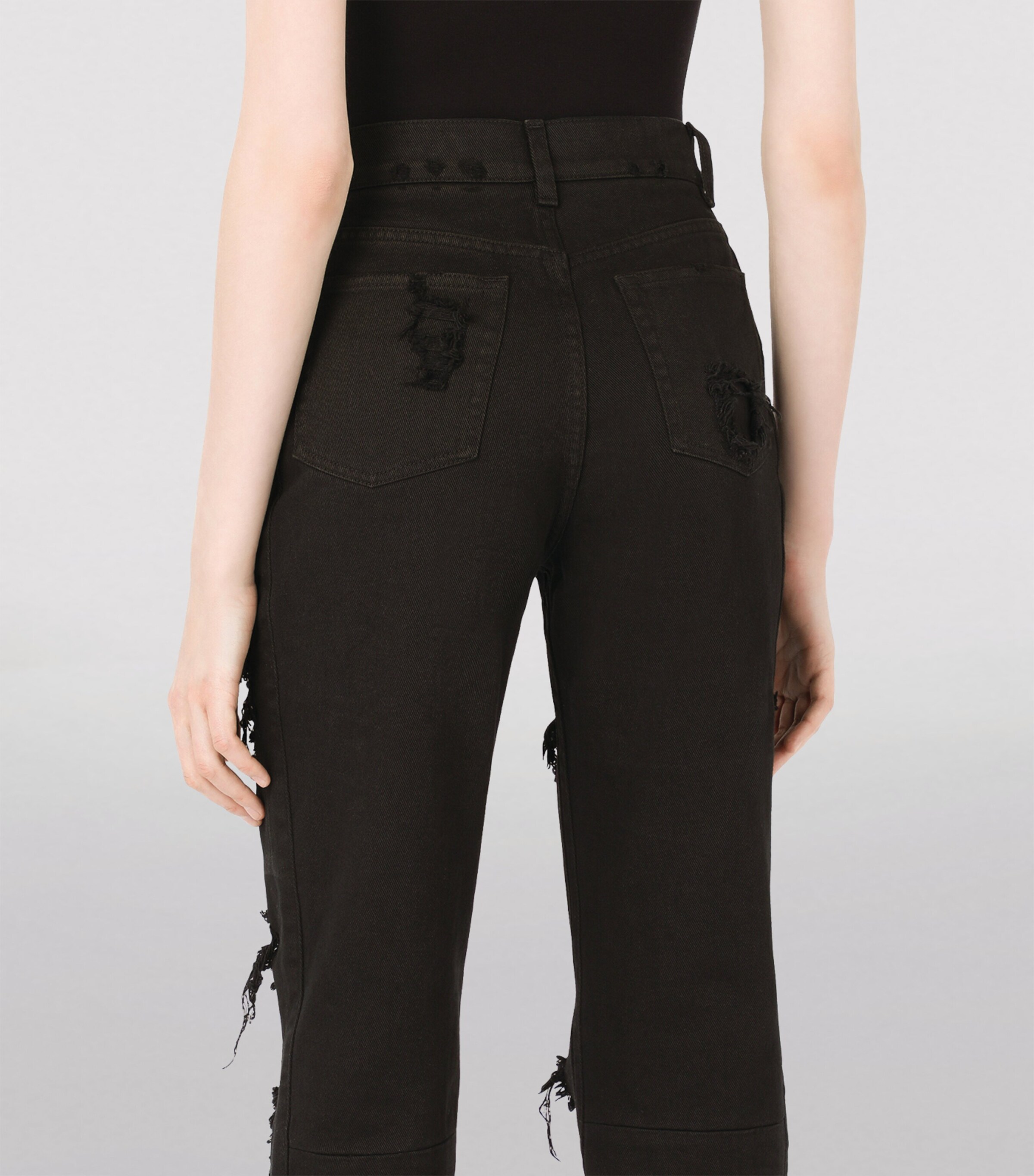 Dolce&Gabbana Womens Distressed Jeans Combined Colou Image 4