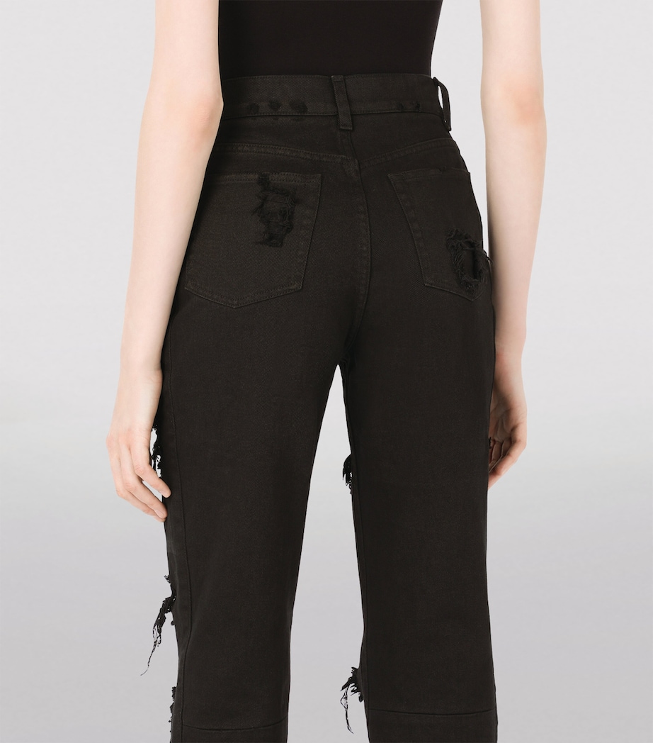 Dolce&Gabbana Womens Distressed Jeans Combined Colou Image 4