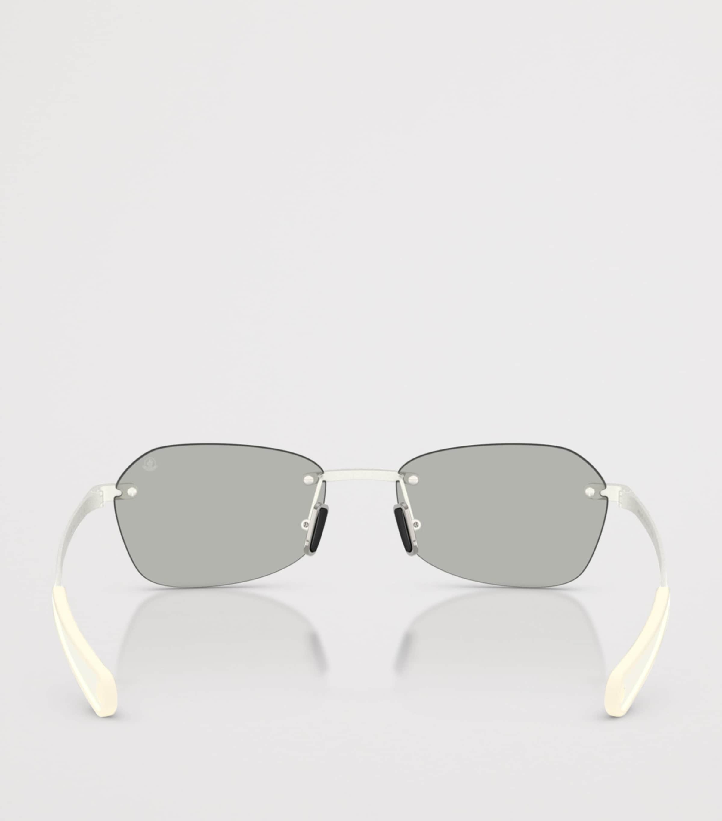 Moncler Orris Irregular Rectangle Sunglasses Silver Image 4