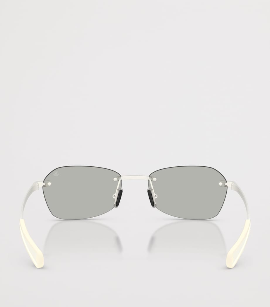 Moncler Orris Irregular Rectangle Sunglasses Silver Image 4