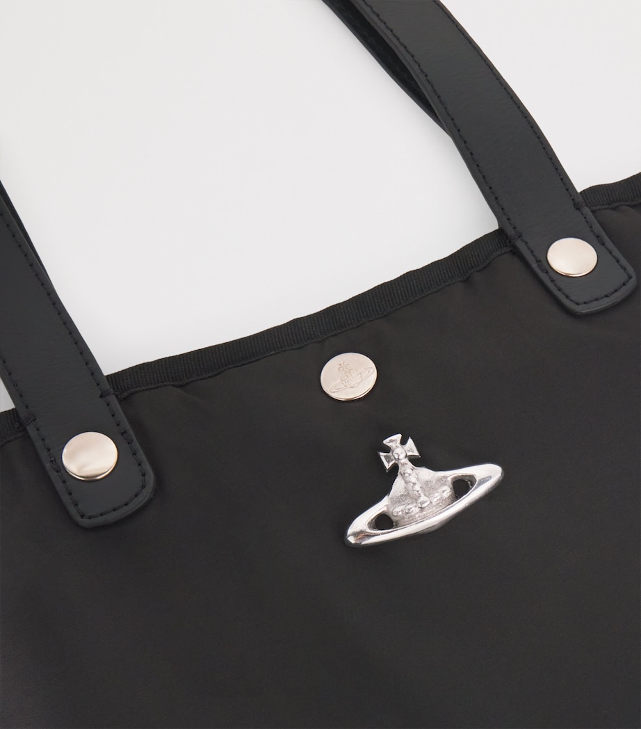 Large Utility Tote Bag N403 BLACK/SILVER HW Image 4