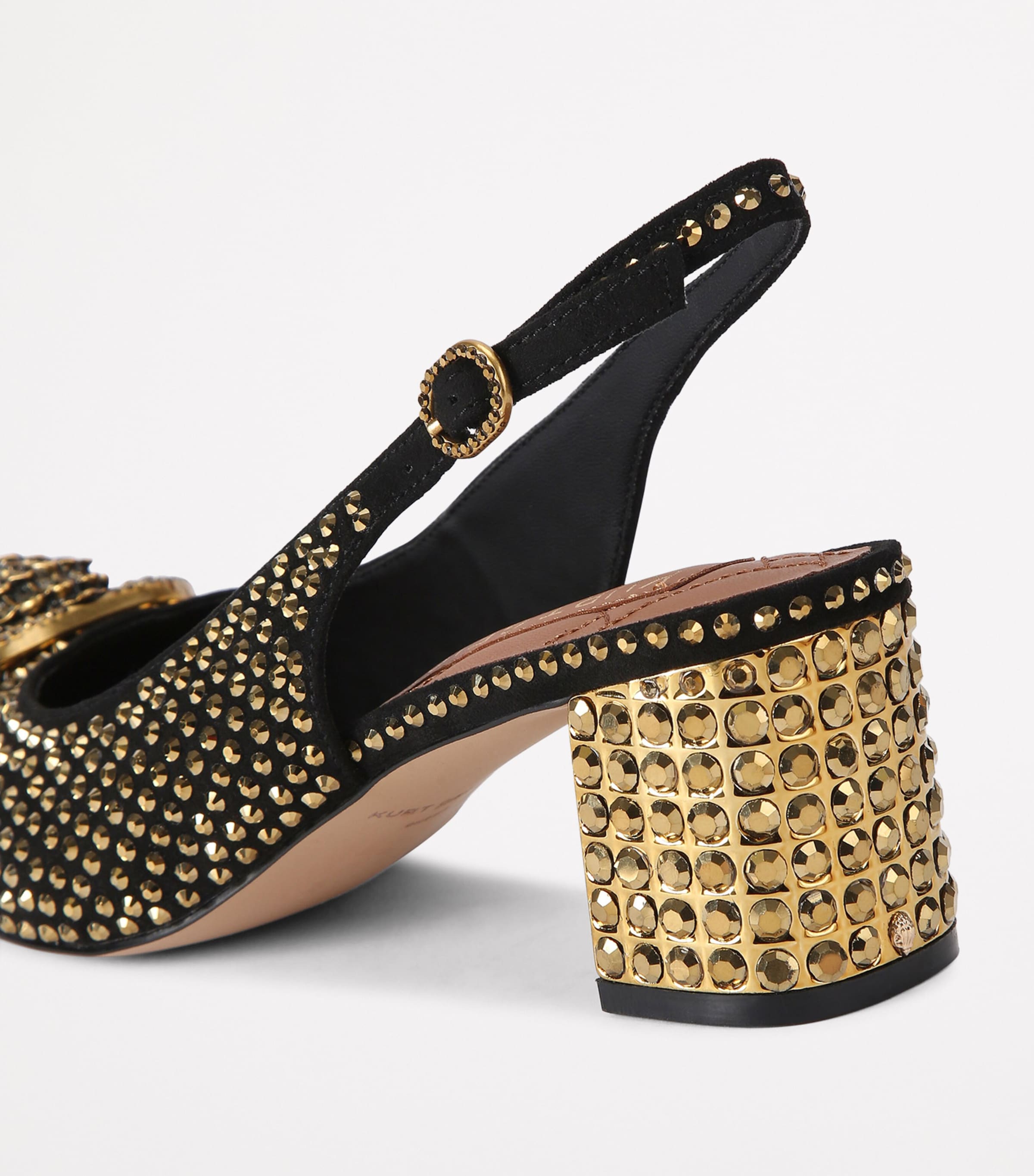 Embellished Chelsea Slingback Pumps BLK/OTHER Image 2