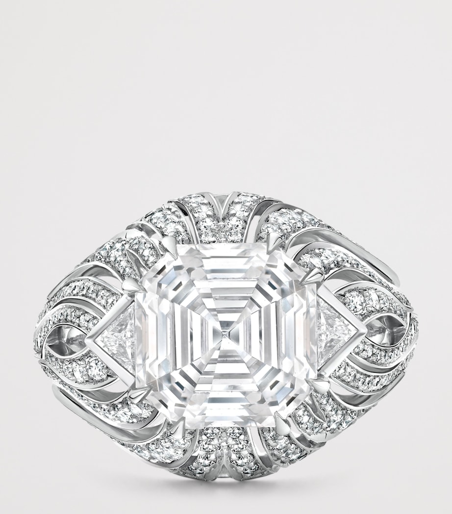 Platinum and Diamond Victoria Falls Inside Africa Ring PLATINUM Image 3