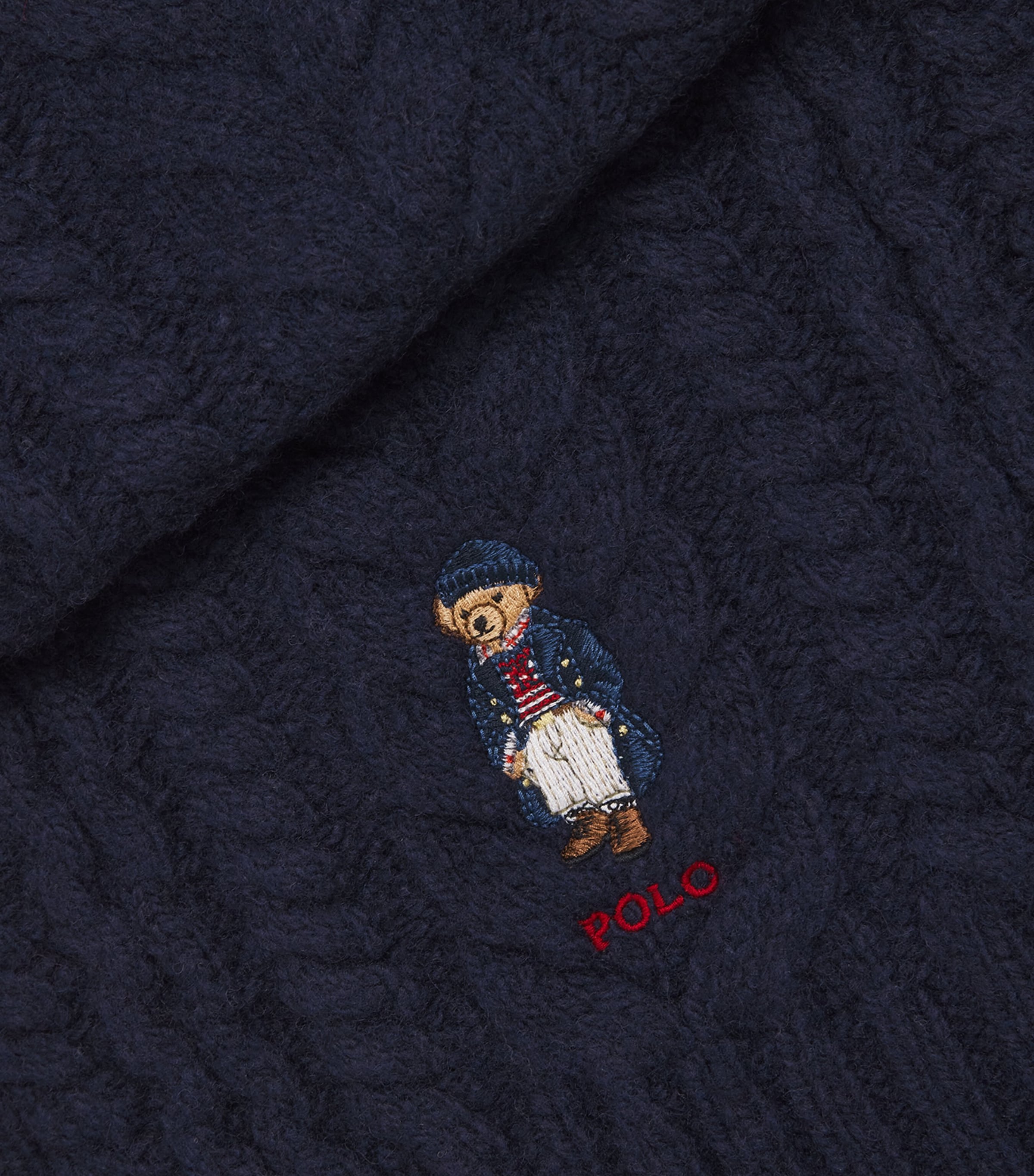 Polo Ralph Lauren Wool Blend Polo Bear Scarf Harrods UK